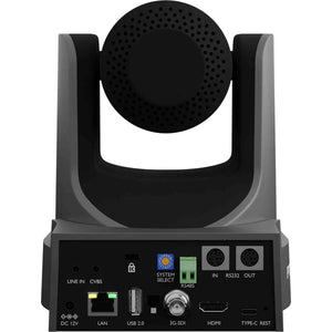 PTZOptics Move SE PTZ Camera with 20x Optical Zoom Gray PT20X-SE-GY-G3 + Universal Wall Mount Black PTZOptics