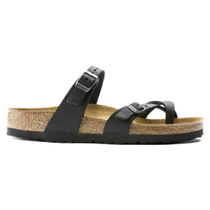 Birkenstock Women's Mayari Oiled Leather Sandal, Black, 6 W / 4 M US Birkenstock