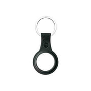 AirTag TPU Case leather finish with keychain Black 6Ave