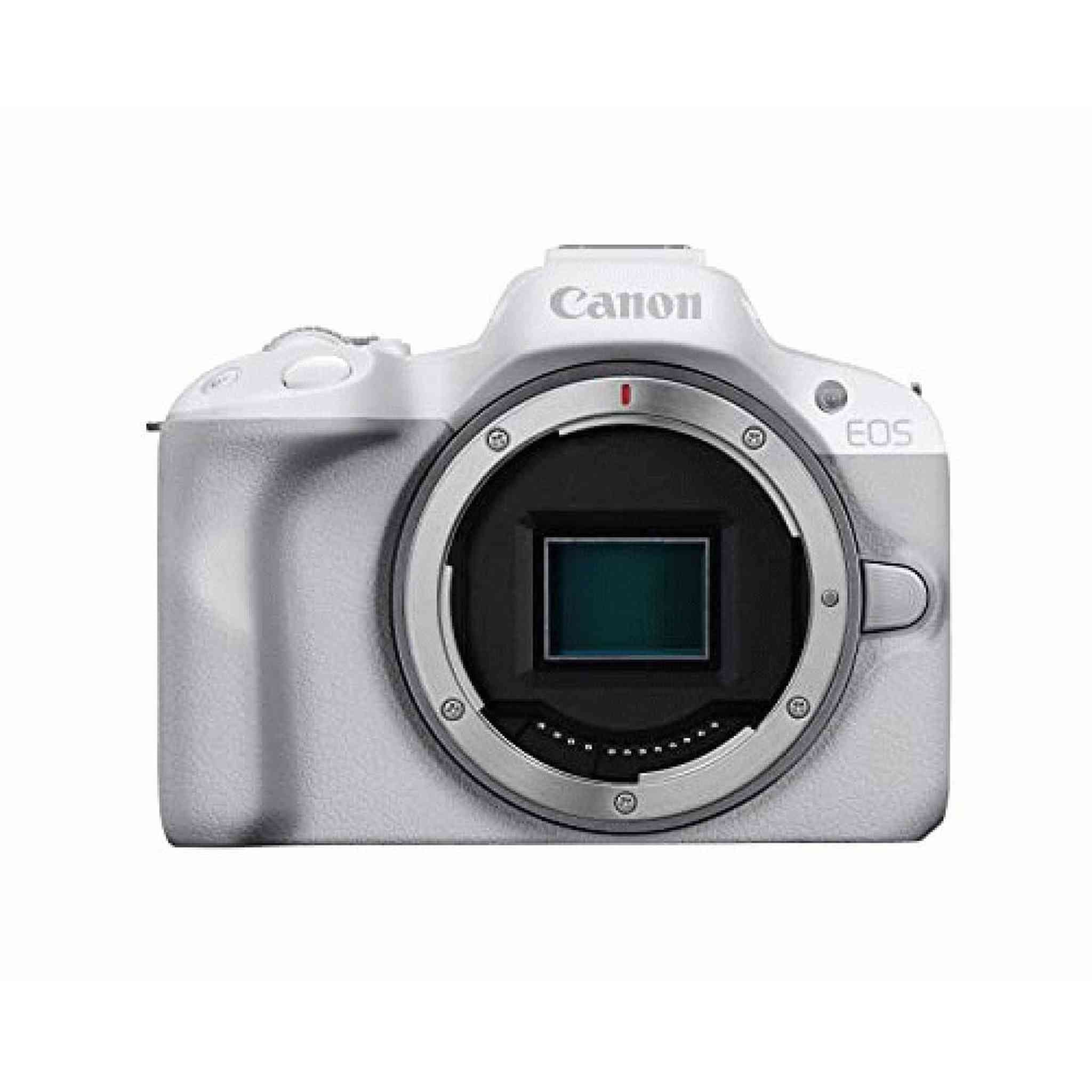 Canon EOS R50 Mirrorless Vlogging Camera Body Only/White , RF Mount, 24.2 MP, 4K Video, DIGIC X Image Processor, Subject Detection & Tracking, Compact, Smartphone Connection, Content Creator Canon