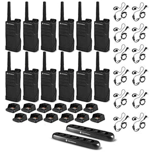 12 x Motorola RMM2050 On-Site 2-Way Radio RMM2050 - 12 Pack With Mics Bundle Motorola Solutions