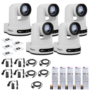 5 x PTZOptics Move 4K PTZ Camera with 20x Zoom White PT20X-4K-WH-G3 PTZOptics