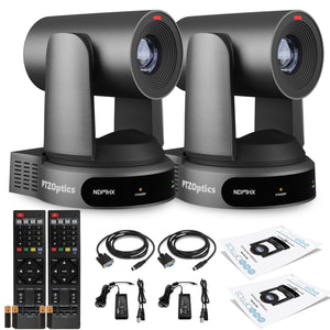 2 x PTZOptics Move 4K PTZ Camera with 30x Zoom Gray PT30X-4K-GY-G3 PTZOptics