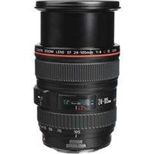 Canon EF 24-105mm f/4L IS USM AutoFocus Wide Angle Telephoto Zoom Lens - White Box Bulk Packaging - Used Canon