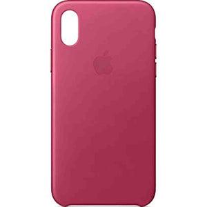 Apple iPhone X Leather Case - Pink Fuchsia Renewed - Reconditioned Apple