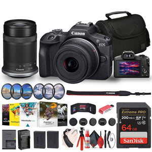 Canon EOS R100 Mirrorless Camera with 18-45mm and 55-210mm Lenses Kit + Filters + More Canon