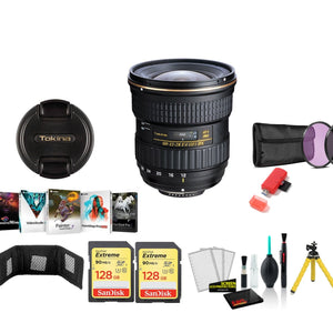 Tokina 12-28mm f/4.0 AT-X Pro APS-C Lens for Canon - Kit with 2x 128GB Memory Cards Tokina
