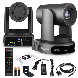PTZOptics Move 4K PTZ Camera with 30x Zoom Gray PT30X-4K-GY-G3 + Wall Mount PTZOptics