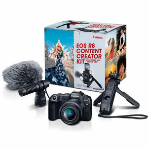Canon EOS R8 Camera Content Creator Kit with RF 24-50mm f/4.5-6.3 IS STM Lens - Bundle - Reconditioned Canon
