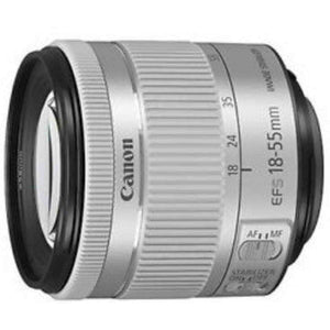 Canon EF-S 18-55mm f/4-5.6 IS STM Lens Silver 1620C002 + 64GB Memory Card + More Canon