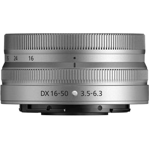 Nikon NIKKOR Z DX 16-50mm f/3.5-6.3 VR Lens Silver 20109 Bundle - Reconditioned Nikon