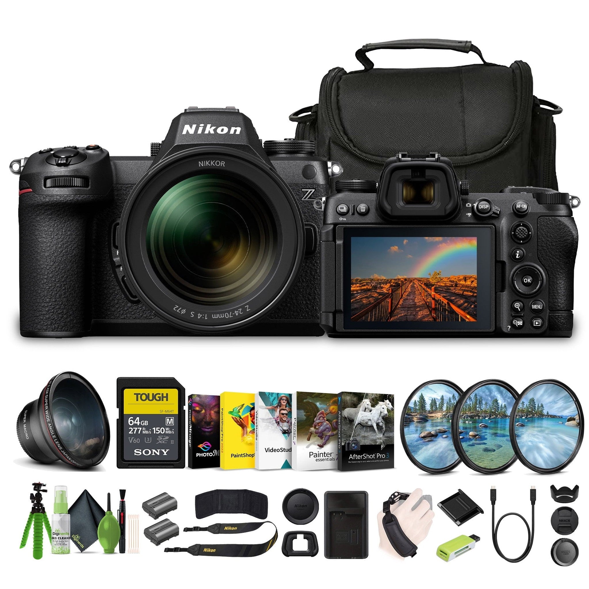 Nikon Z6III FX-format Mirrorless Camera With NIKKOR Z 24-70mm f/4 S Zoom Lens 1892 Bundle