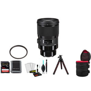 Sigma 28mm f/1.4 DG HSM Art Lens Sony E with 64GB Memory Card and UV Filter SIGMA