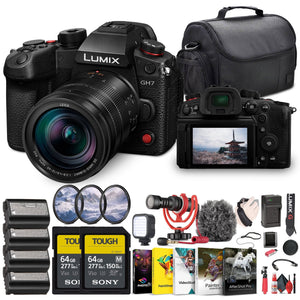 Panasonic Lumix GH7 Mirrorless Micro Four Thirds Camera with 12-60mm f/2.8-4 Lens Bundle Panasonic