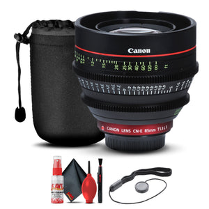 Canon CN-E 85mm T1.3 L F Cine Lens 6571B001 + Lens Pouch + Cap Keeper Base Bundle Canon