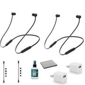 Beats by Dr. Dre Beats Flex Wireless In-Ear Headphones Beats Black 2 pack MYMC2LL/A with Headphone Cleaner Bundle Beats