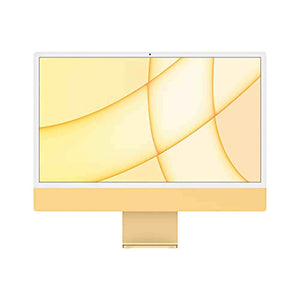 2021 Apple iMac 24-inch, Apple M1 chip with 8‑core CPU and 8‑core GPU, 8GB RAM, 256GB - Yellow - Reconditioned Apple