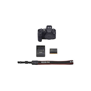 Canon EOS R6 Full-Frame Mirrorless Camera with 4K Video, Full-Frame CMOS Senor, DIGIC X Image Processor, Dual UHS-II SD Memory Card Slots, and Up to 12 fps with Mechnical Shutter, Body Only - Used Canon