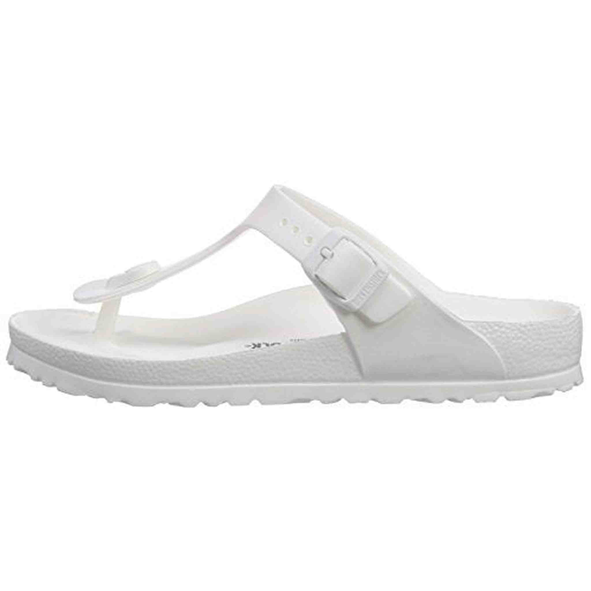 BIRKENSTOCK Unisex Gizeh Essentials EVA Sandals, White, 39 R EU, 8-8.5 Women/6-6.5 Men M US
