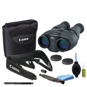 Canon 10x30 is II Image Stabilized Binocular Starters Bundle - Refurbished Canon