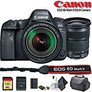 Canon EOS 6D Mark II DSLR Camera with 24-105mm f/3.5-5.6 Lens International Model 1897C021 - Starter Bundle Canon
