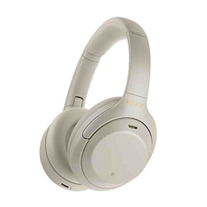 Sony WH-1000XM4 Wireless Industry Leading Noise Canceling Overhead Headphones with Mic for Phone-Call and Alexa Voice Control, Silver - Reconditioned Sony