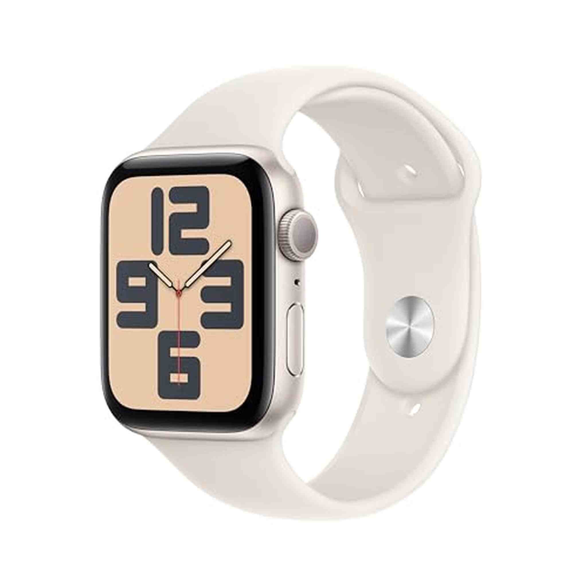 Apple Watch SE 2nd Gen GPS 44mm Smartwatch with Starlight Aluminium Case with Starlight Sport Band M/L. Fitness and Sleep Trackers, Crash Detection, Heart Rate Monitor, Retina Display