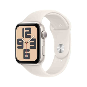 Apple Watch SE 2nd Gen GPS 44mm Smartwatch with Starlight Aluminium Case with Starlight Sport Band M/L. Fitness and Sleep Trackers, Crash Detection, Heart Rate Monitor, Retina Display - Reconditioned Apple