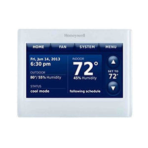 Honeywell THX9421R5021WW 2 Wire IAQ High Definition Touch Screen Thermostat with Red LINK Technology, White - Used Honeywell