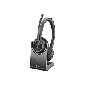 Poly - Voyager 4320 UC Wireless Headset + Charge Stand Plantronics - Headphones w/Mic - Connect to PC/Mac via USB-C Bluetooth Adapter, Cell Phone via Bluetooth-Works w/Teams Certified , Zoom&More Poly
