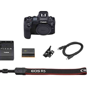 Canon EOS R5 Full-Frame Mirrorless Camera with 8K Video, 45 Megapixel Full-Frame CMOS Sensor, DIGIC X Image Processor, Dual Memory Card Slots, and Up to 12 fps Mechnical Shutter, Body Only Canon