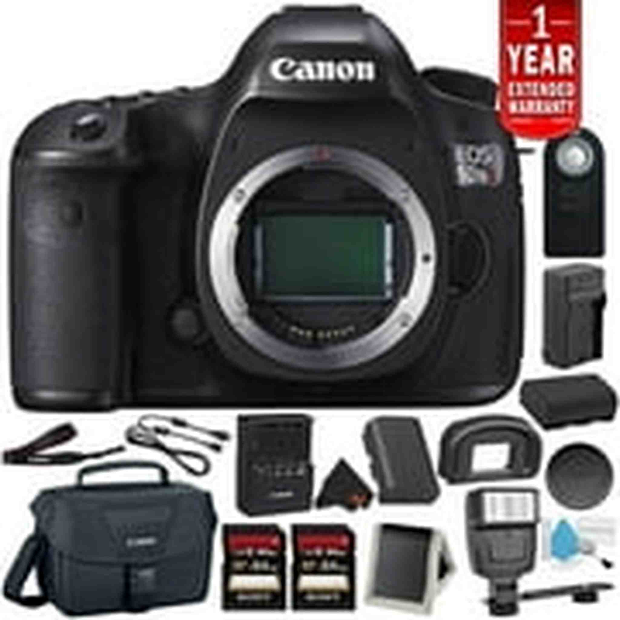 Canon EOS 5DS R Digital SLR Camera 0581C002 Body Only - Bundle with 32GB Memory Card + Spare Battery + Digital Slave Fl