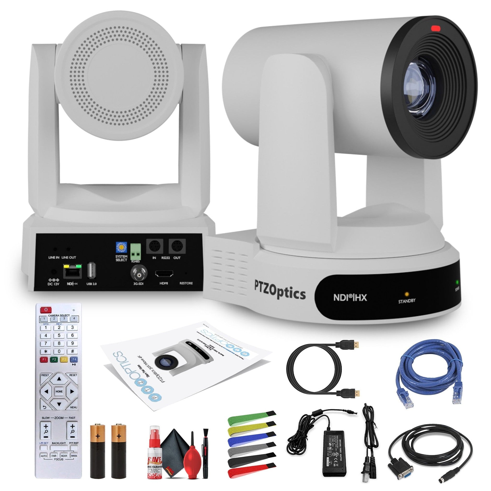 PTZOptics Move 4K PTZ Camera with 30x Zoom White PT30X-4K-WH-G3 PTZOptics