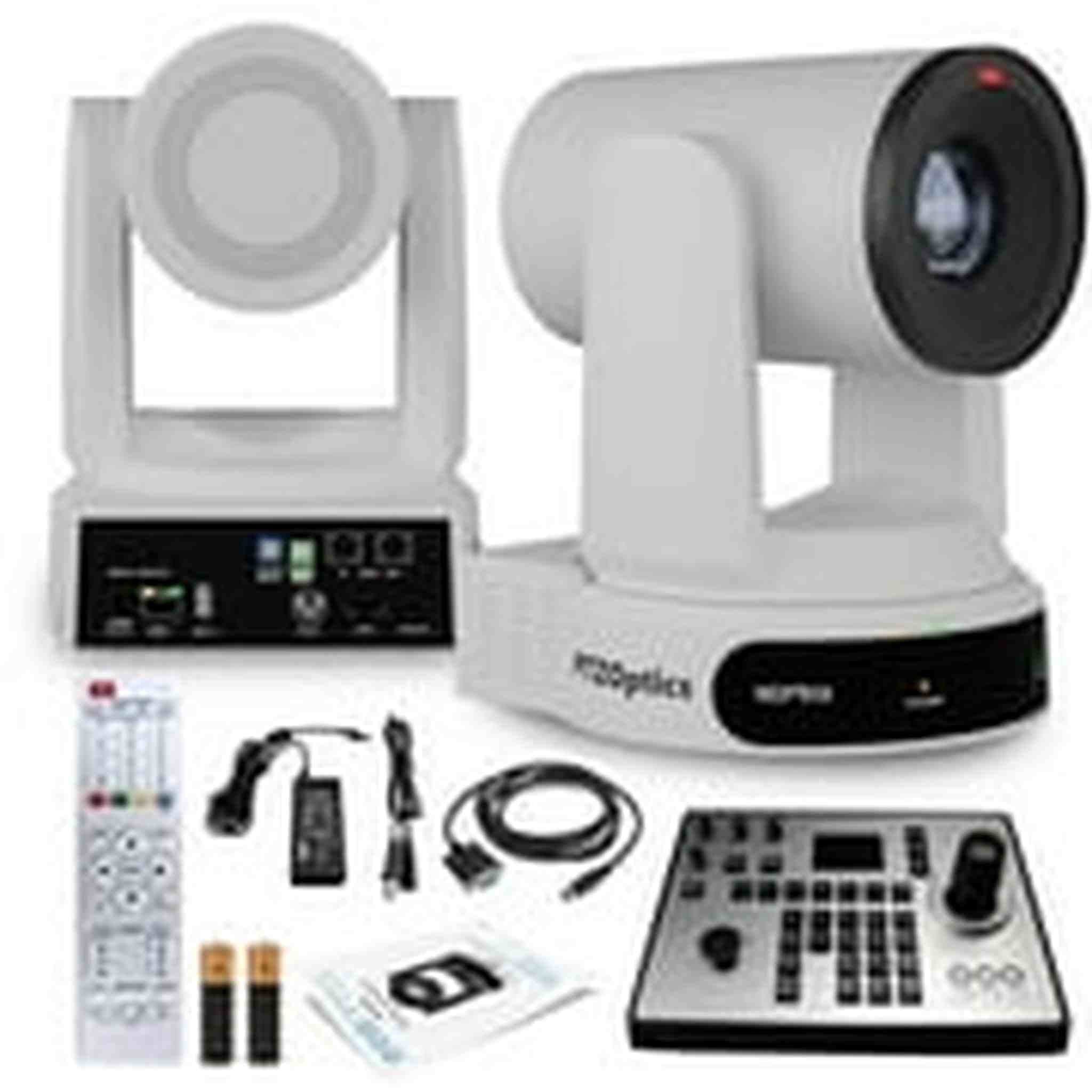 PTZOptics Move 4K PTZ Camera with 30x Zoom White PT30X-4K-WH-G3 + PT-JOY-G4 Controller PTZOptics