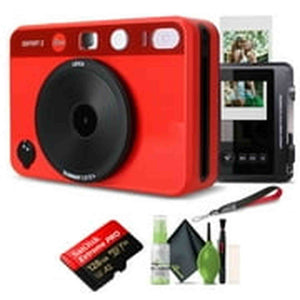 Leica Sofort 2 Hybrid Instant Photo Film and Digital Camera Red Bundle Leica