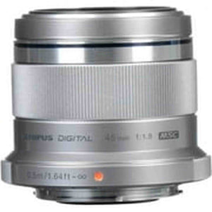 Olympus M.Zuiko Digital 45mm F1.8 Lens, for Micro Four Thirds Cameras Silver - Reconditioned Olympus