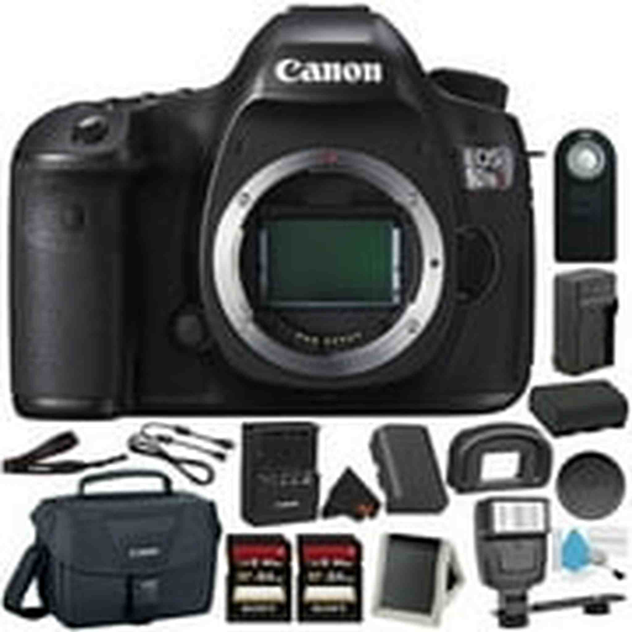 Canon EOS 5DS R Digital SLR Camera 0581C002 Body Only - Bundle with 32GB Memory Card + Spare Battery + Digital Slave Fl