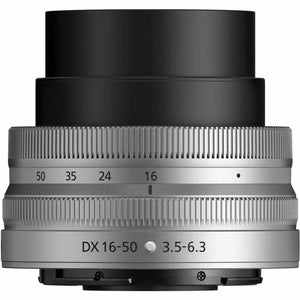 Nikon NIKKOR Z DX 16-50mm f/3.5-6.3 VR Lens Silver 20109 Bundle - Reconditioned Nikon
