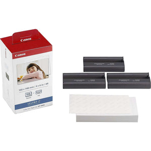 Canon KP-108IN Color Ink and Paper Set Includes Total of 432 Sheets and 12 Ink Cartridges and Fibertique Cleaning Cloth Canon