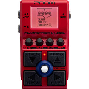 Zoom MS-60B+ MultiStomp Multi-FX Bass Pedal + Balanced Interconnect, Bundle