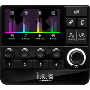 Hercules Stream 200 XLR, Pro Audio Mixer for Advanced Content Creators, Bundle Hercules