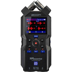 Zoom H4essential 4-Track 32-Bit Float Audio Recorder + Headphones, Bundle