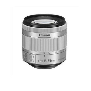 Canon EF-S 18-55mm f/4-5.6 IS STM Lens Silver 1620C002 + 64GB Memory Card + More Canon