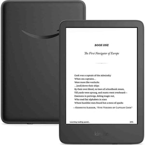 Kindle 16 GB - 2024 - Lightest and most compact Kindle, with glare-free display, faster page turns, adjustable front light, and long battery life - Black + More