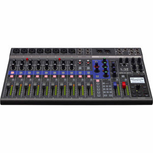 Zoom LiveTrak L-12 Digital Mixer & Multitrack Recorder, for Music, Podcasting, and More, 12-Input/ 14-Channel SD Recorder, 14-in/4-out USB Audio Interface, 5 Powered Headphone Outputs Zoom