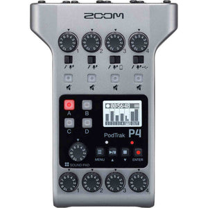 Zoom PodTrak P4 Portable Podcast Recorder + 64GB Memory Card, Bundle
