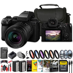 Panasonic Lumix S5 IIX Mirrorless Camera with 20-60mm Lens + 64GB Memory Card + More Panasonic