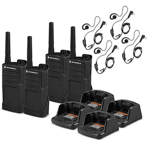 4 x Motorola RMM2050 On-Site 2-Way Radio RMM2050 - 4 Pack With Mic Bundle Motorola Solutions