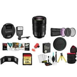 Panasonic Lumix S 24-105mm f/4 Macro O.I.S. Lens with 128GB Memory Card and More International Model Panasonic