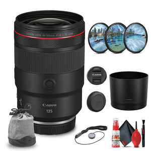 Canon RF 135mm f/1.8 L IS USM with Filter Kit + Cleaning Kit + Lens Cap Keeper Canon